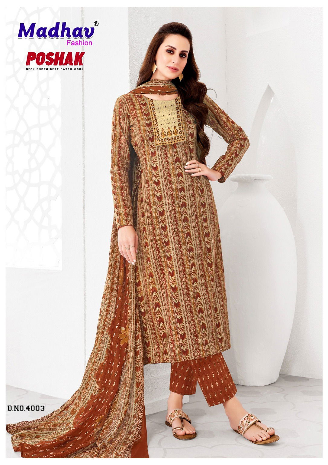 Poshak With Patch Vol 4 By Madhav Cotton Printed Readymade Suits Online Wholesale